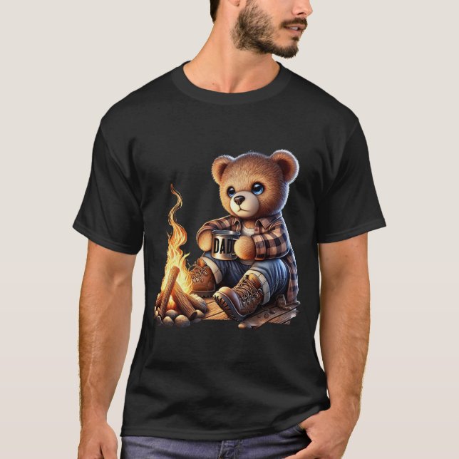 Camiseta cute bear Father's Day birthday shirt (Anverso)
