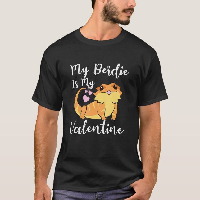 Camiseta Cute Bearded Dragon Valentines Day Beardie Reptile (Anverso)