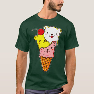 Camiseta Cute Bears Ice Cream Cone