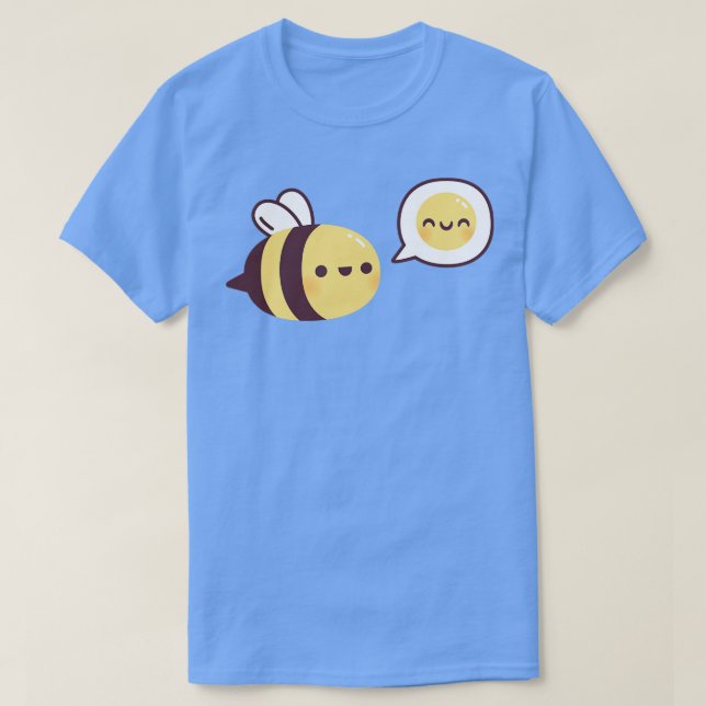 Camiseta Cute Bee Be Happy Emoji Doodle (Diseño del anverso)