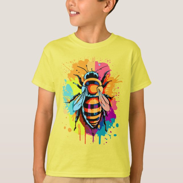 Camiseta Cute Bee - Camiseta Amarilla Abejas (Anverso)