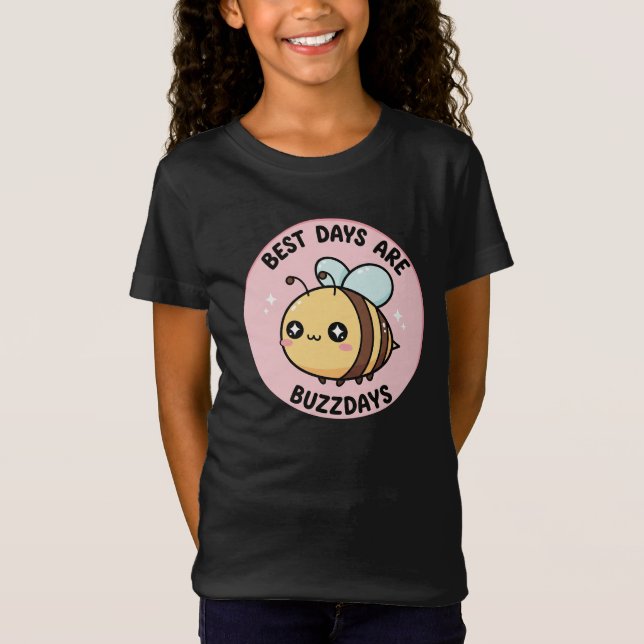 Camiseta Cute Bee Girls T-Shirt – Kawaii Bumblebee Kids (Anverso)