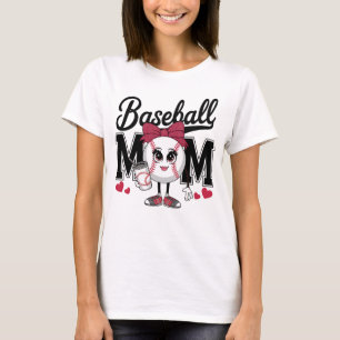Camiseta Cute Béisbol Mom Coquette