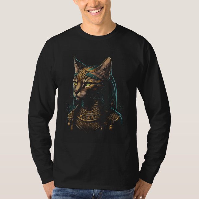 Camiseta Cute Bengal Cat  Egyptian Pharaoh Bengal Cat Costu (Anverso)