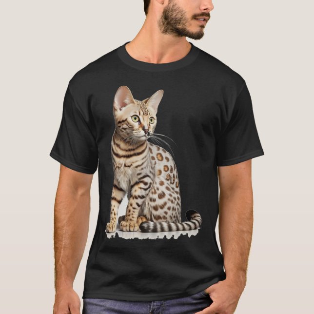 Camiseta Cute Bengal Cat with classic (Anverso)