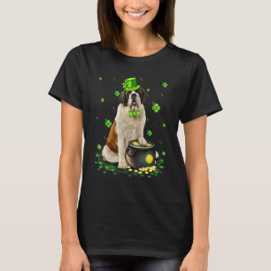 Camiseta Cute Bernard Dog Lover St Patricks Day Shamrock