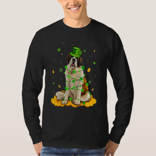 Camiseta Cute Bernard Dog St Patricks Day Shamrock irlandés