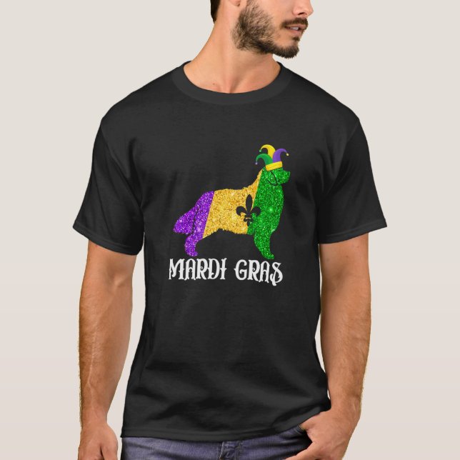 Camiseta Cute Bernese Mountain Dog Lover Mardi Gras Party J (Anverso)