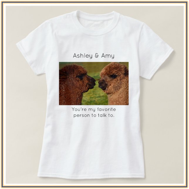 Camiseta Cute BFF Bestie Llama (Subido por el creador)