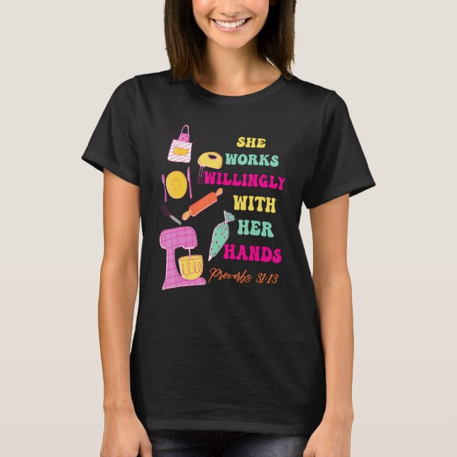 Camiseta Cute bible verse baking cake cupcake baker decorat (Anverso)