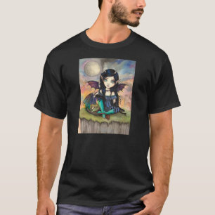 Camiseta Cute Big Eye Fairy y Arte de Fantasía de Dragón
