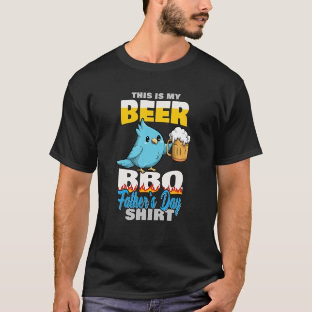 Camiseta Cute Bird Funny Bbq Grilling Beer Lover Padre D (Anverso)