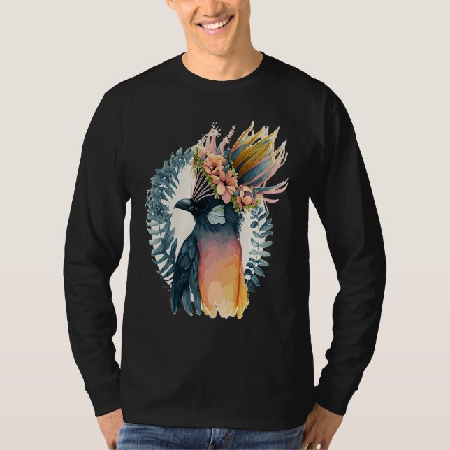 Camiseta Cute Bird Of Paradise Bird Flower Crown Pet Birds  (Anverso)