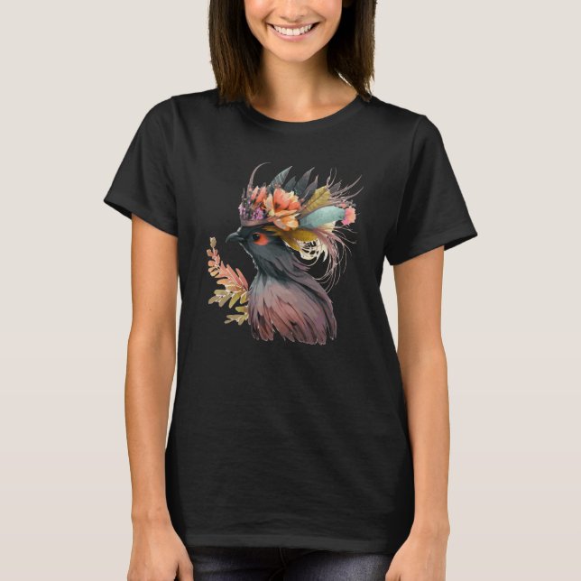 Camiseta Cute Bird Of Paradise Bird Flower Crown Pet Birds  (Anverso)