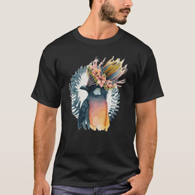 Camiseta Cute Bird Of Paradise Bird Flower Crown Pet Birds  (Anverso)