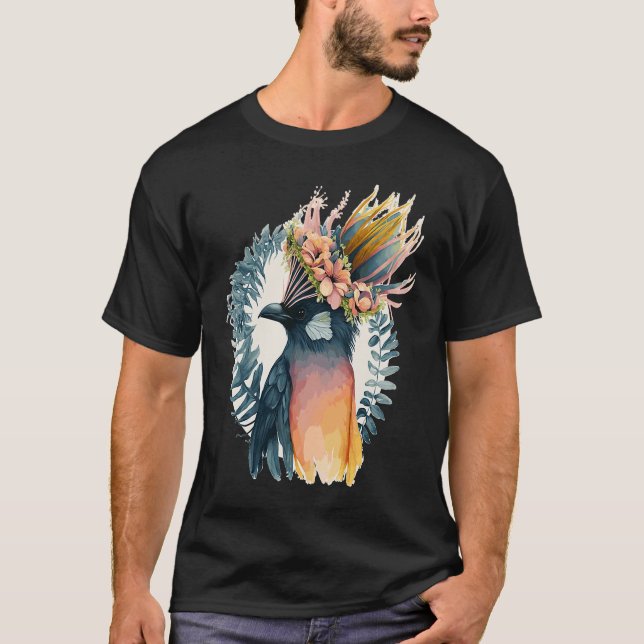 Camiseta Cute Bird Of Paradise Bird Flower Crown Pet Birds  (Anverso)