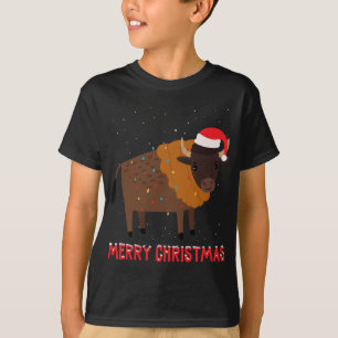 Camiseta Cute bison Christmas Tree Enfoca Navidad Holidays