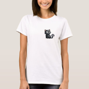 Camiseta Cute Black Cat