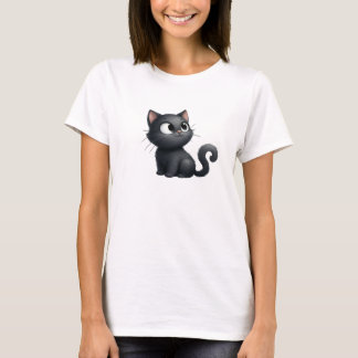 Camiseta Cute Black Cat