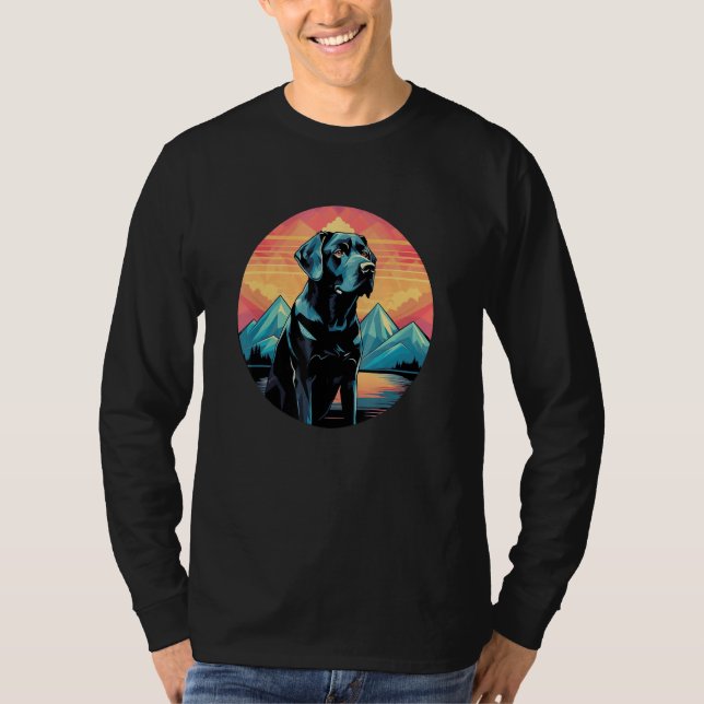 Camiseta Cute Black Lab Black Labrador Retriever Puppy Dog  (Anverso)