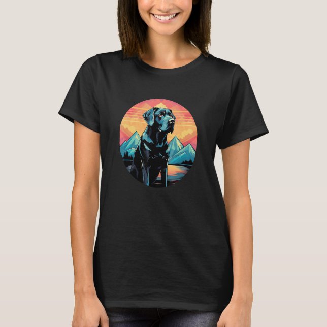 Camiseta Cute Black Lab Black Labrador Retriever Puppy Dog  (Anverso)