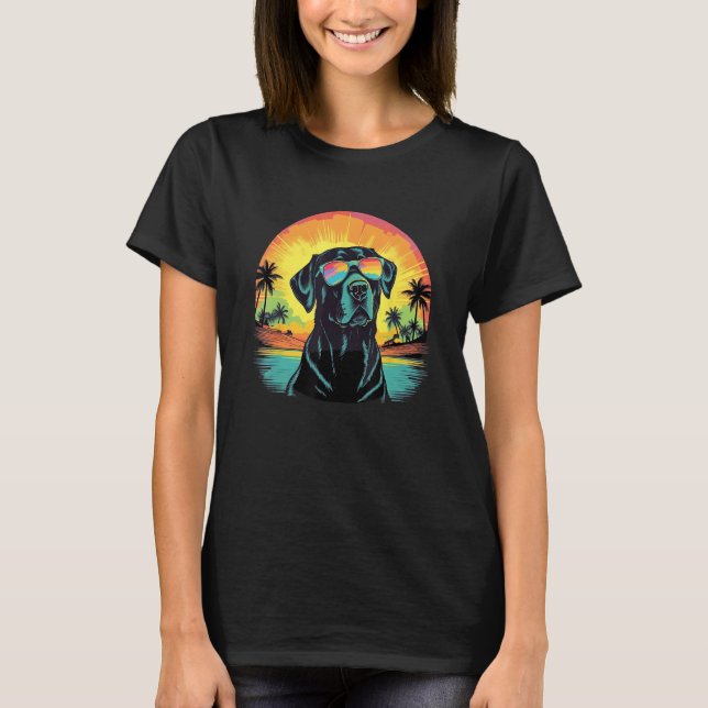 Camiseta Cute Black Lab Black Labrador Retriever Puppy Dog  (Anverso)