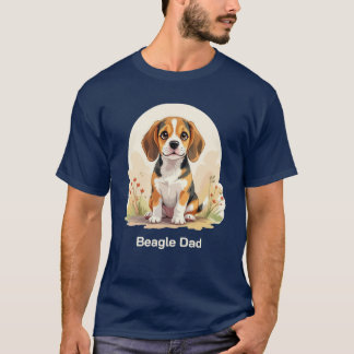 Camiseta Cute Black & Tan Beagle Puppy Beagle Dad