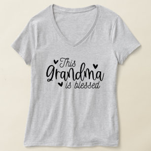 Camiseta Cute Blessed Grandma word art