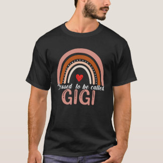 Camiseta Cute Blessed To Be Called Gigi Rainbow Women Mothe