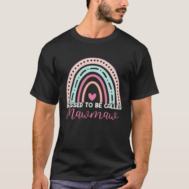 Camiseta Cute Blessed To Be Called Mawmaw Rainbow Mom Grand (Anverso)