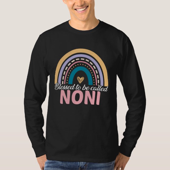 Camiseta Cute Blessed To Be Called Noni Rainbow Mother s Da (Anverso)