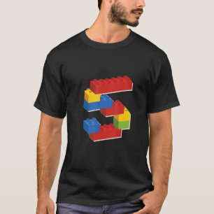 Camiseta Cute Block Building 5th Birthday 5 Years Old Boys