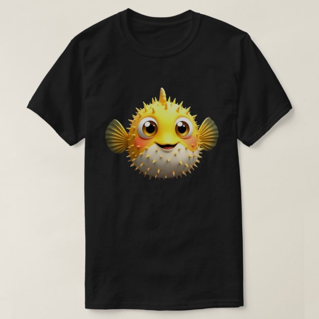 Camiseta Cute Blowfish Fácil Halloween Pez Globo  (Diseño del anverso)