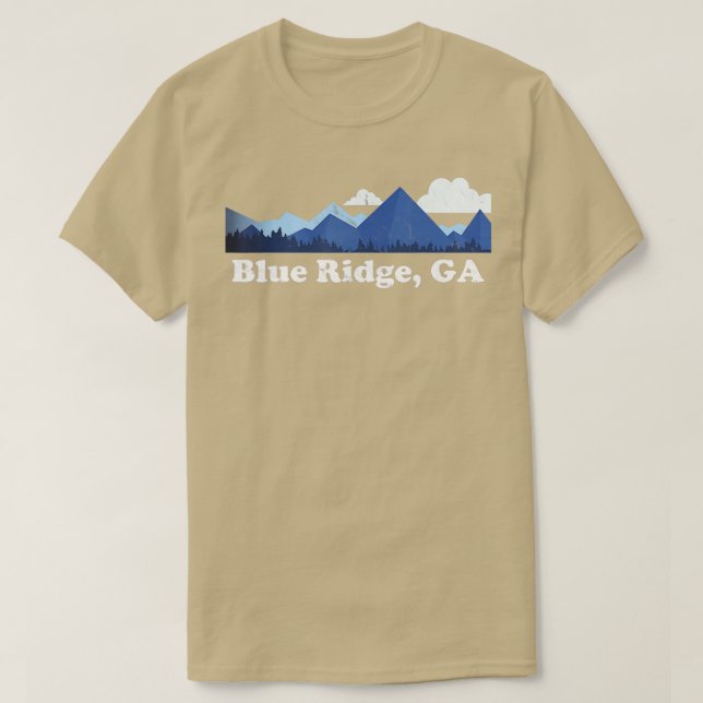 Camiseta Cute Blue Ridge Georgia Mountains GA Retro Distres (Diseño del anverso)