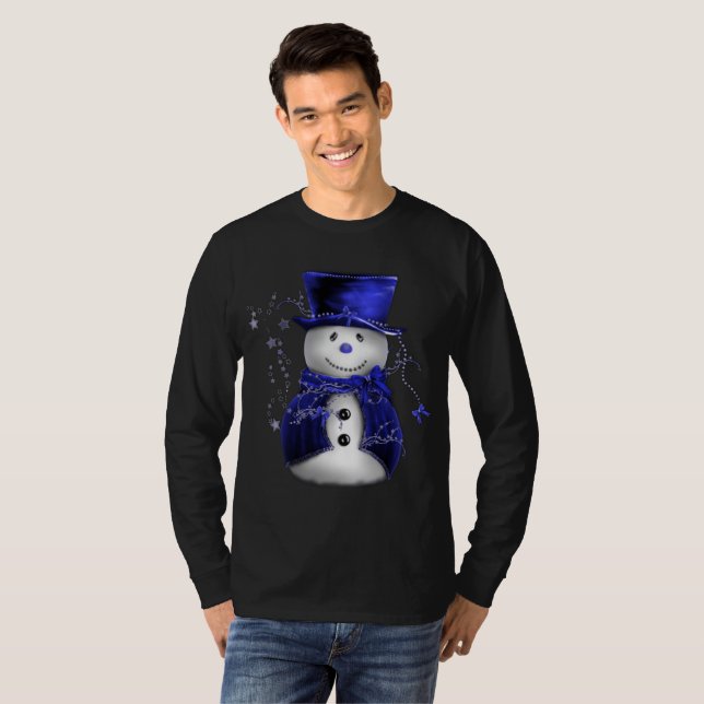 Camiseta Cute Blue Snowman (Anverso completo)
