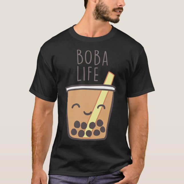 Camiseta Cute Boba Pearl Tapioca Leche Tea Life (Anverso)