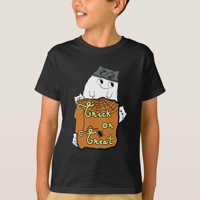 Camiseta Cute boo de Halloween - Trick o Tret Halloween (Anverso)