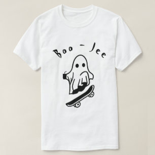 Camiseta Cute Boo Fantasma Patinando Arte Divertido de Hall