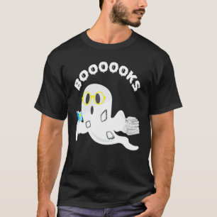 Camiseta Cute Boo Ghost Book Leyendo Bookworm Guay Spirit