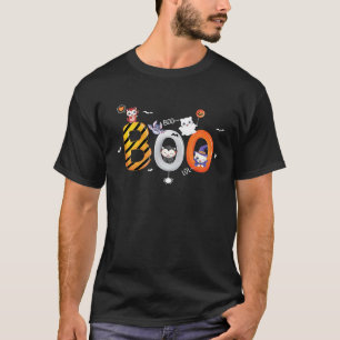Camiseta Cute Boo Halloween vampiro gato fantasma gatito y
