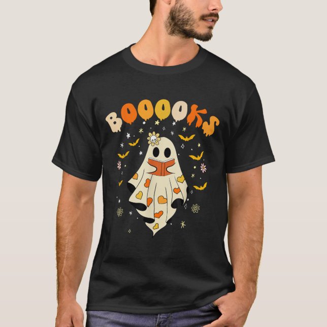 Camiseta Cute Booooks Ghost Leer más libros Gracioso Profes (Anverso)