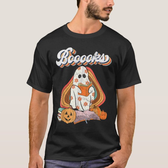 Camiseta Cute Booooks Ghost Leer más libros Gracioso Profes (Anverso)