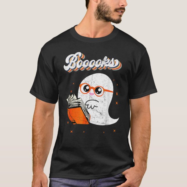 Camiseta Cute Booooks Ghost Leer más libros Gracioso Profes (Anverso)