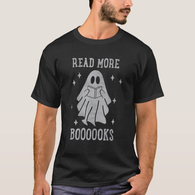Camiseta Cute Booooks Ghost Leer más libros Gracioso Profes (Anverso)