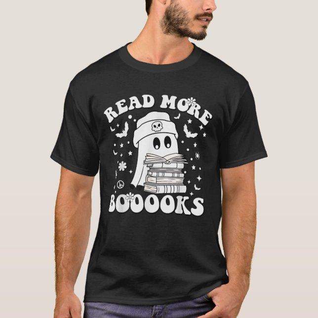 Camiseta Cute Booooks Ghost Leer más libros Gracioso Profes (Anverso)