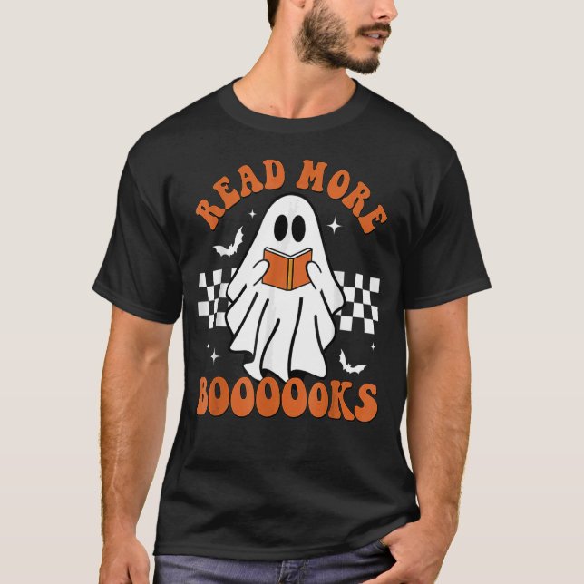 Camiseta Cute Booooks Ghost Leer más libros Gracioso Profes (Anverso)