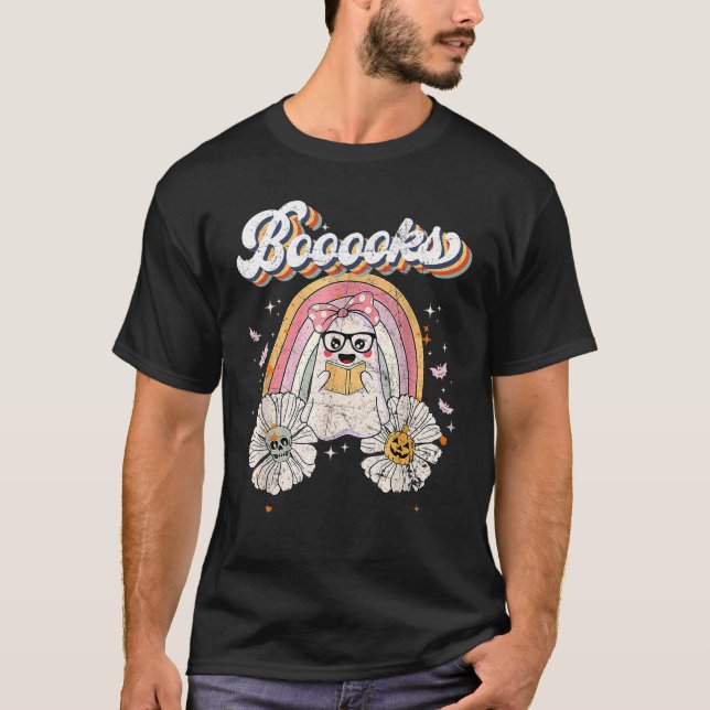 Camiseta Cute Booooks Ghost Leer más libros Gracioso Profes (Anverso)
