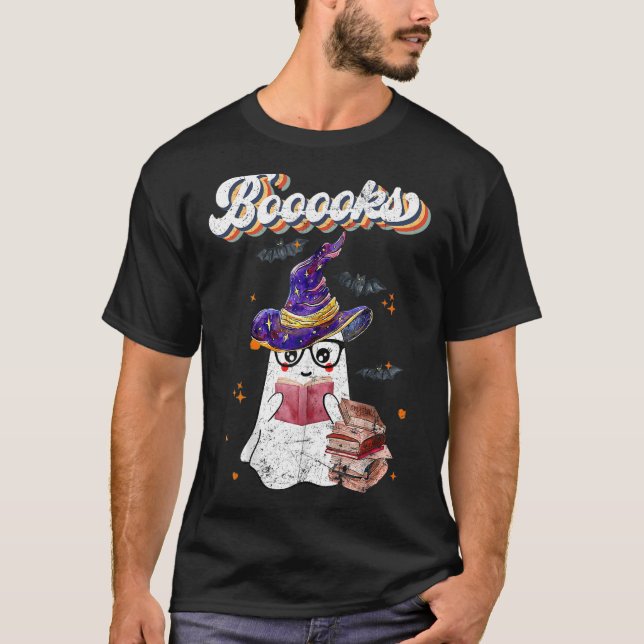 Camiseta Cute Booooks Ghost Leer más libros Gracioso Profes (Anverso)