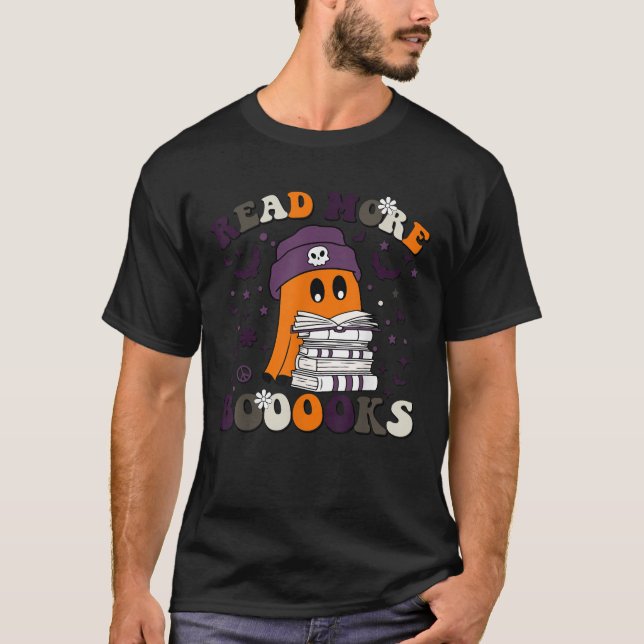Camiseta Cute Booooks Ghost Leer más libros Gracioso Profes (Anverso)
