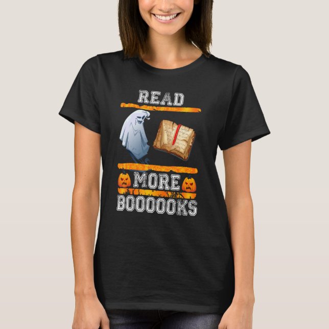 Camiseta Cute Booooks Ghost Leer más libros Gracioso Profes (Anverso)